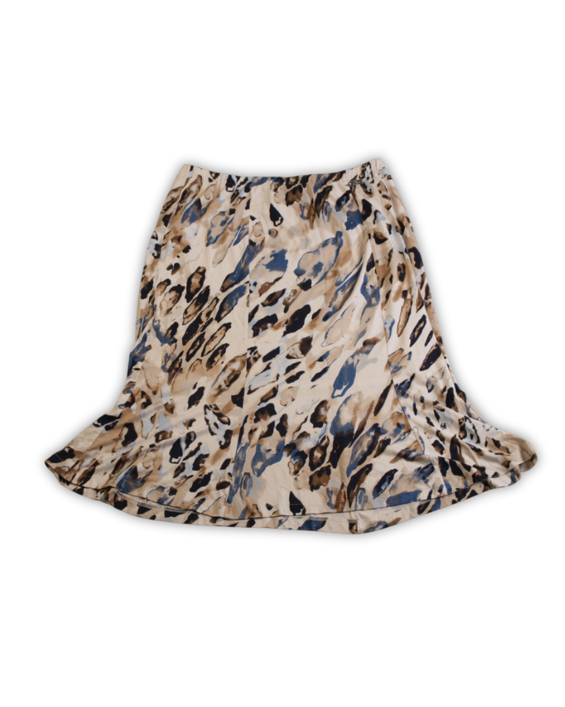 Beige dames rok knielengte