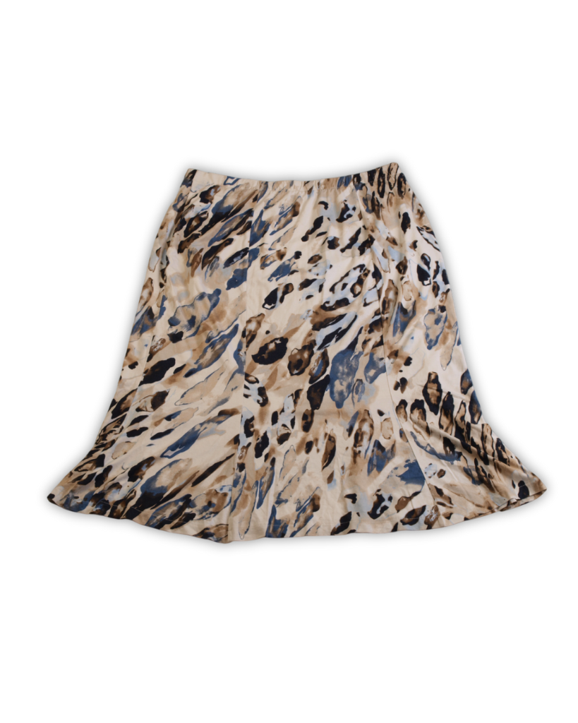 Beige dames rok knielengte