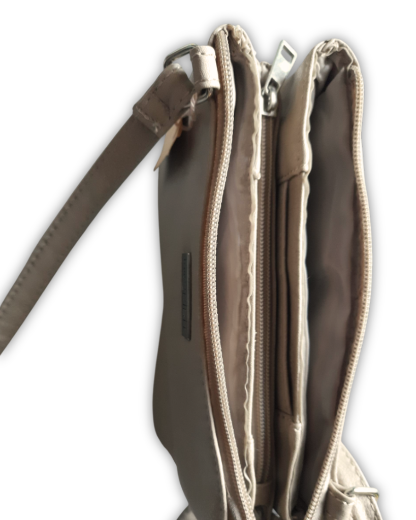 Beige handtas 2dehands