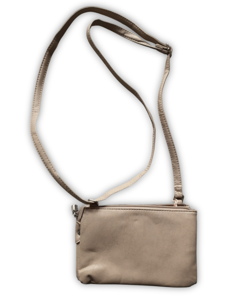 Beige handtas 2de hands