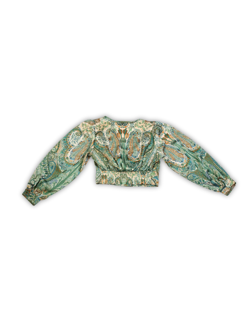 Bijzondere dames blouse groen print