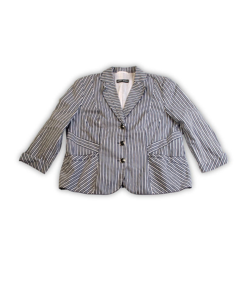 Blazer tweedehands blauw gestreept