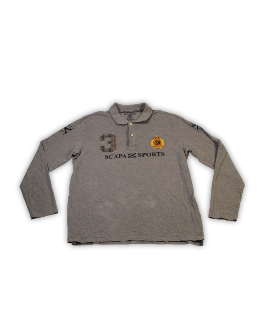 Lichtgrijze stoere polo heren