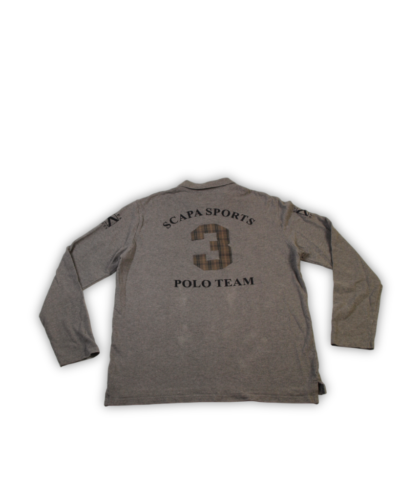 Lichtgrijze stoere polo heren