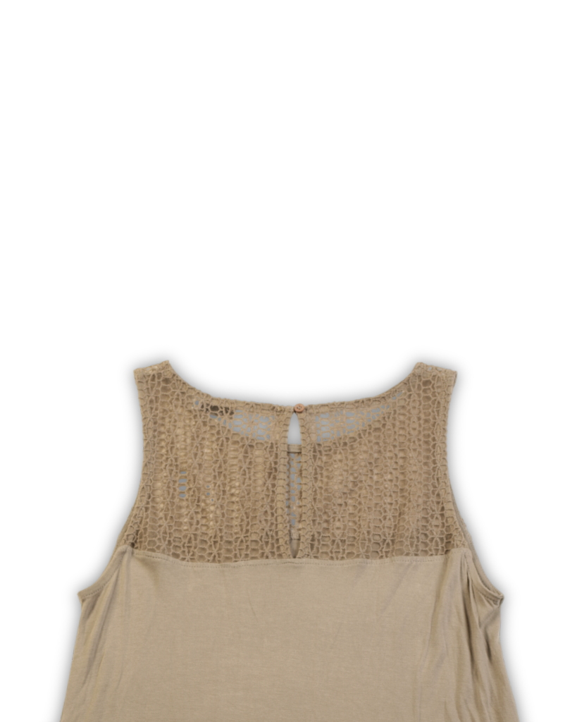 Soepele beige tweedehands jurk