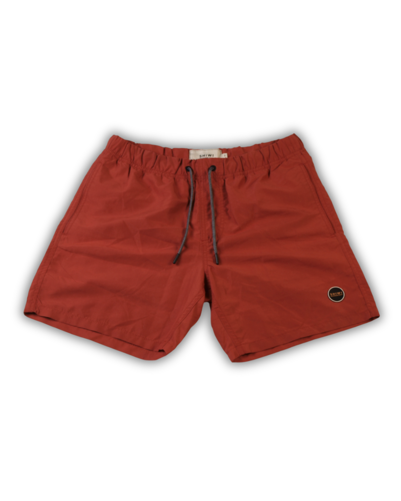 Tweedehands zwembroek effen terracotta