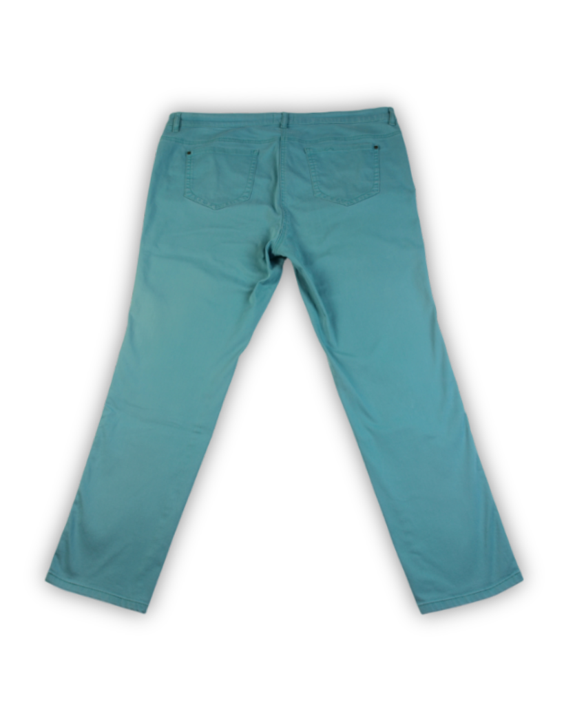 Tweedehands broek Cyaan