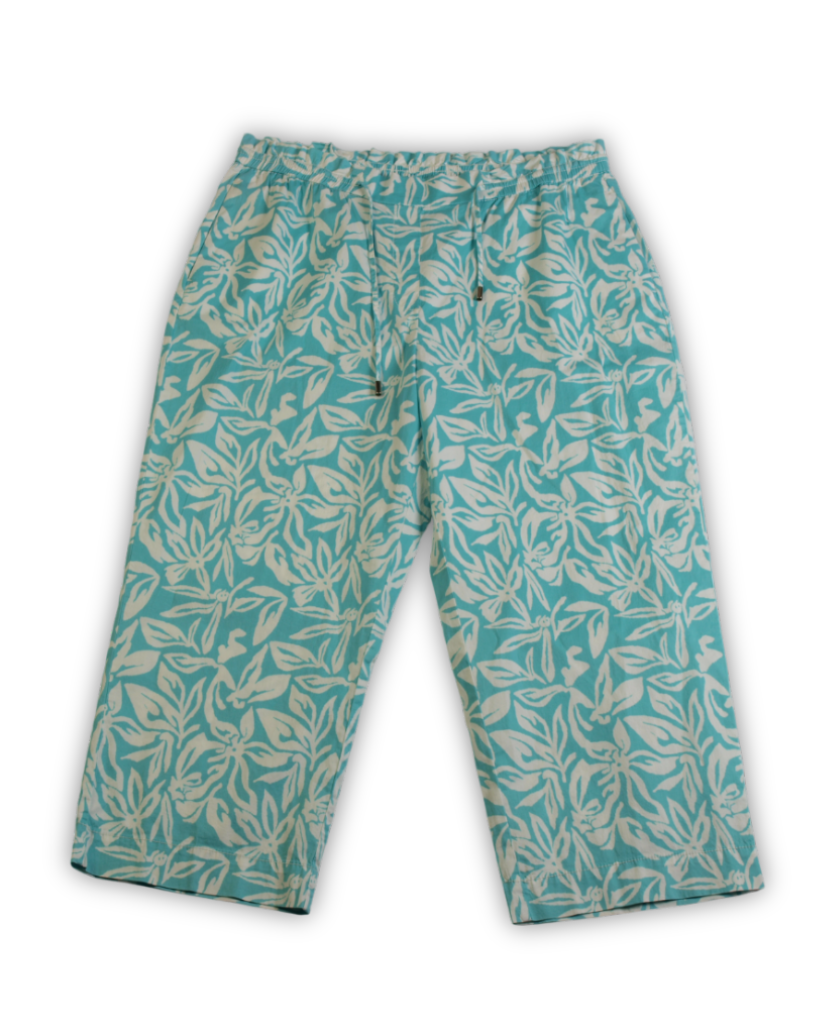Tweedehands broek mintgroen wit - XL