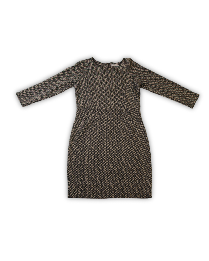 Tweedehands jurk grijs geruit