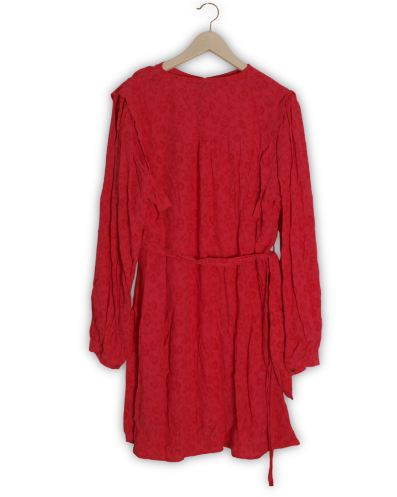 Tweede hands jurk roze rood print