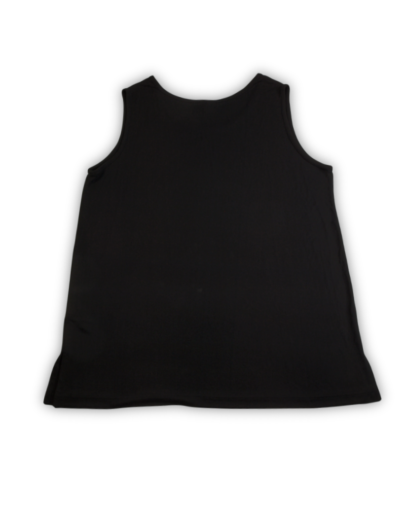 Zwart effen vintage top