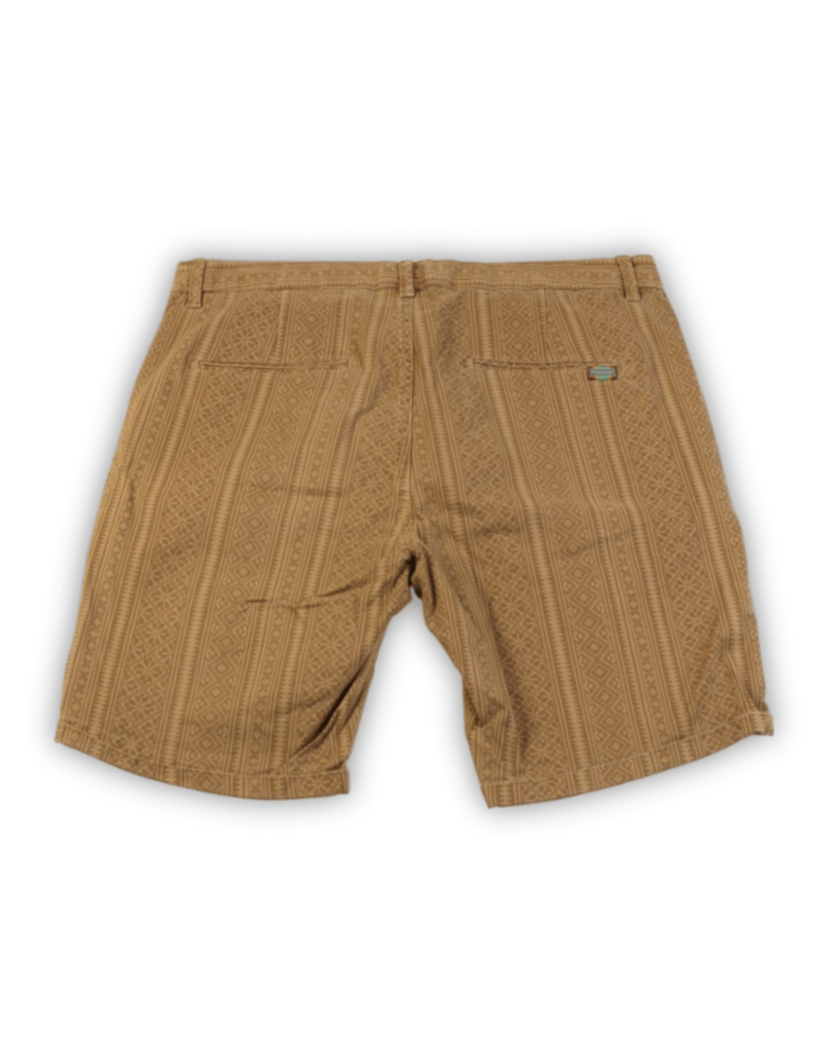 Korte broek heren bruin print