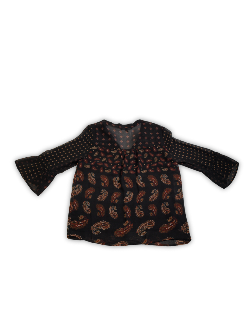 Tweedehands blouse paisley print