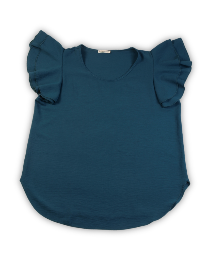 Bijzondere dames blouse petrol