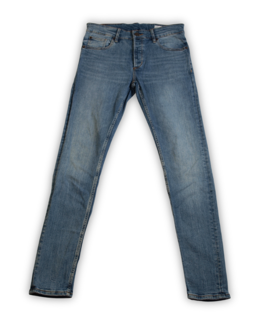 Blauwe tweedehands jeans heren denim