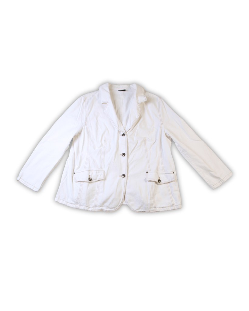 Blazer tweedehands wit denim