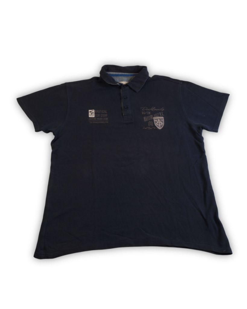 Donkerblauw retro polo shirts 