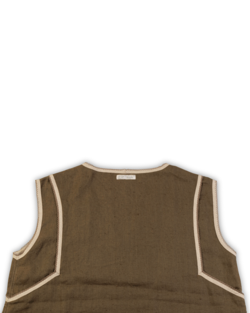 Groen linnen tweedehands jurk