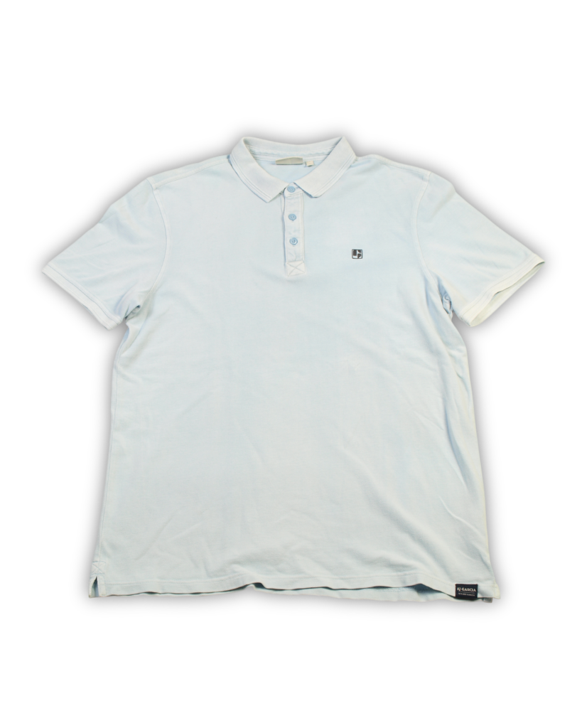 Lichtblauwe stoere polo heren