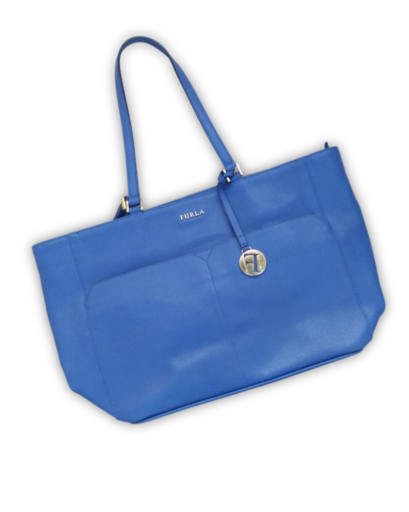 Luxe handtas blauw tweedehands