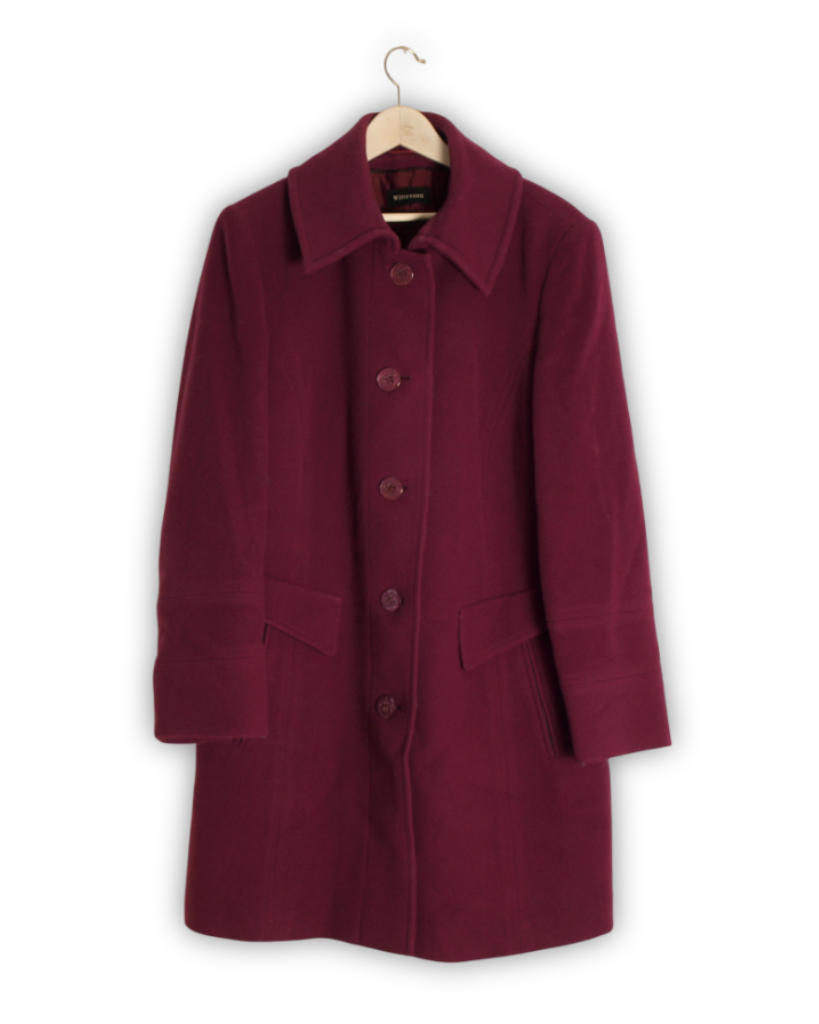 Paarse vintage jas dames