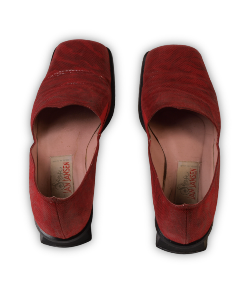 Rode tweedehands schoenen Jan Jansen