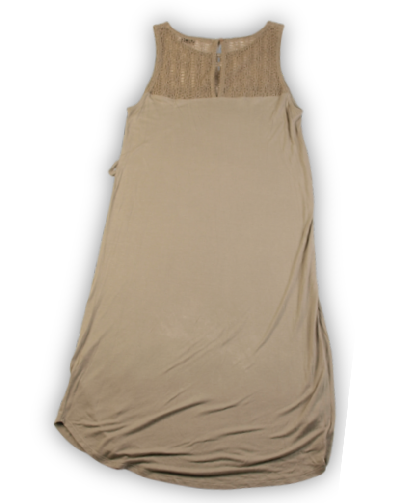 Soepele beige tweedehands jurk