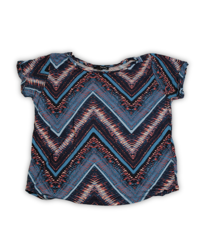 T-shirt dames boho zigzag print 