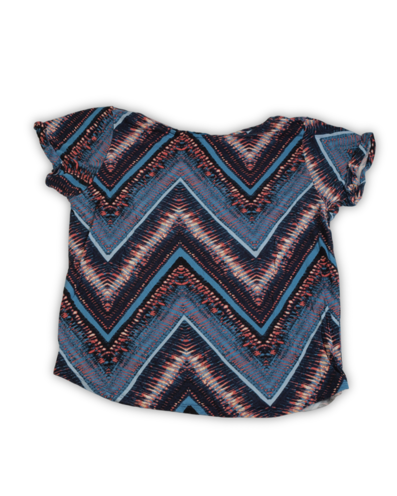 T-shirt dames boho zigzag print 