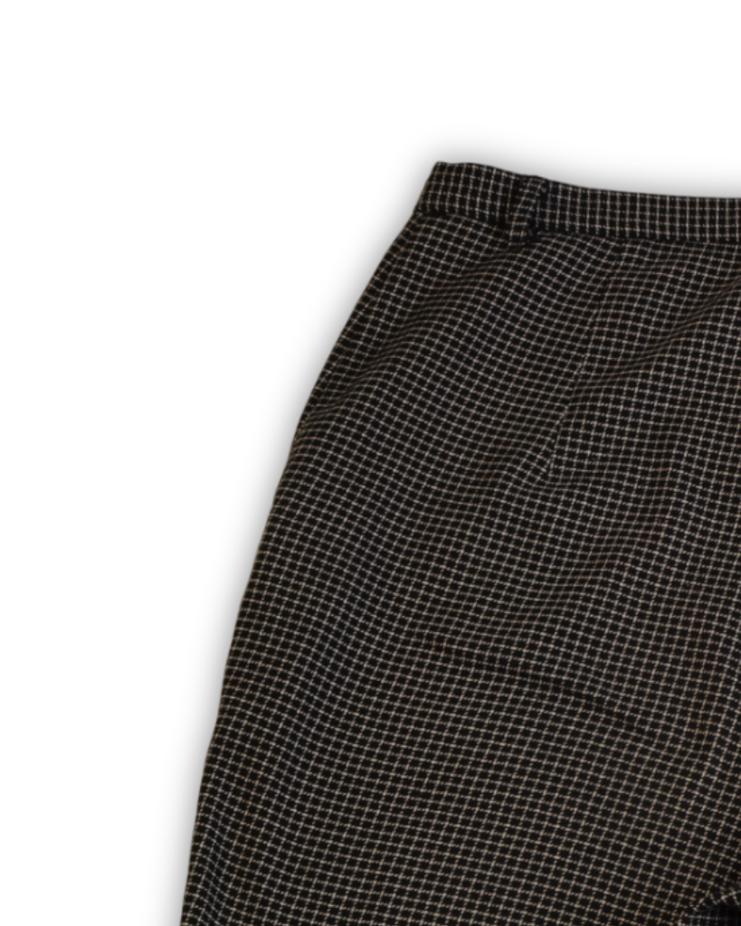 2dehands broek zwart wit geruit