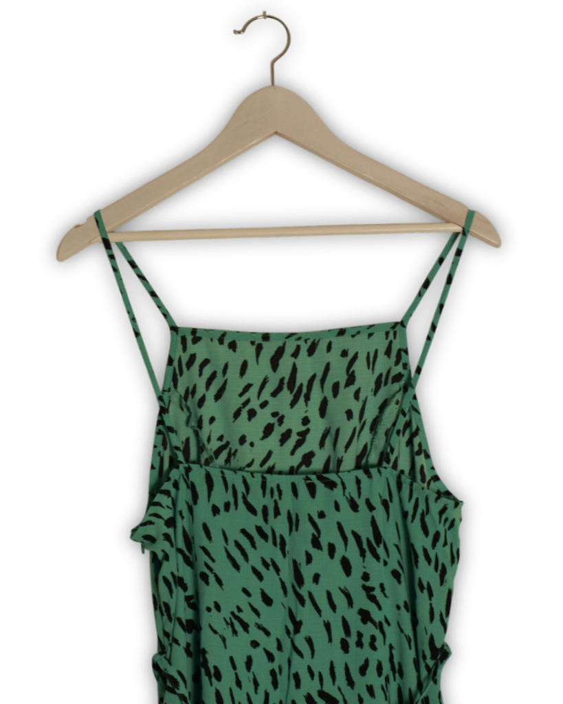 2dehands jurk groen print 