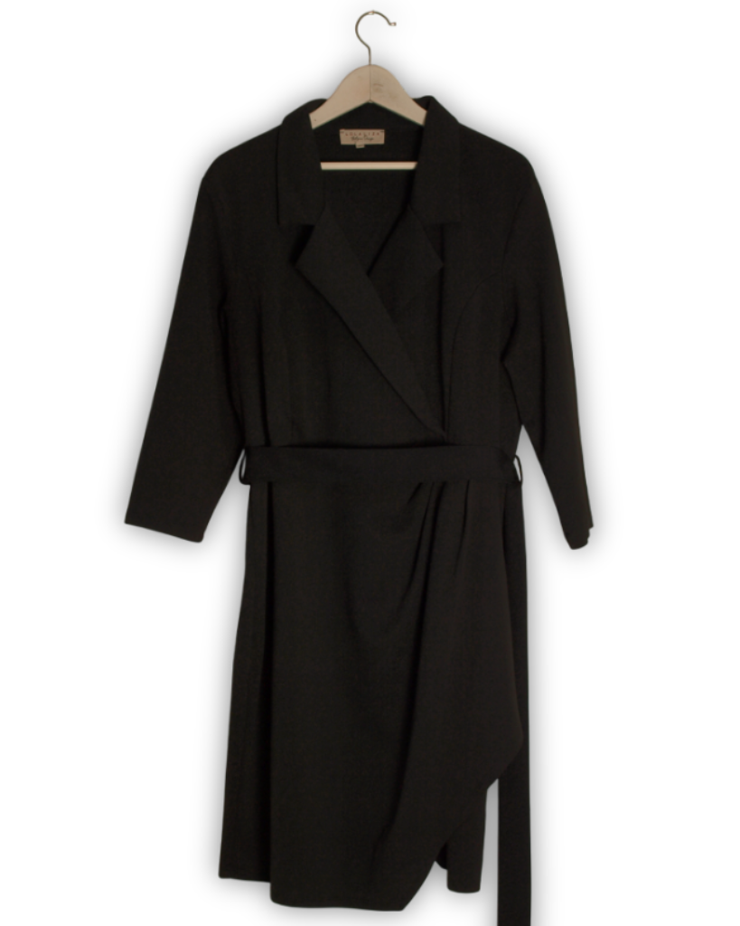 Tweedehands jurk zwart blazer