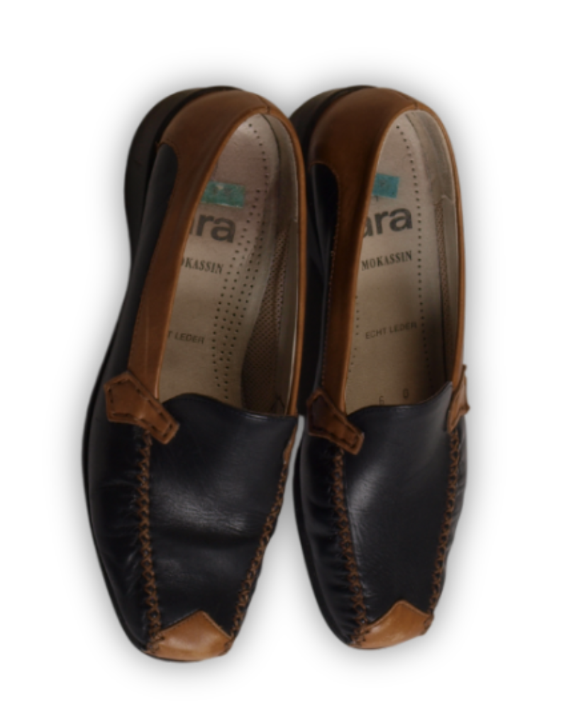 Tweedehands schoenen dames blauw leer