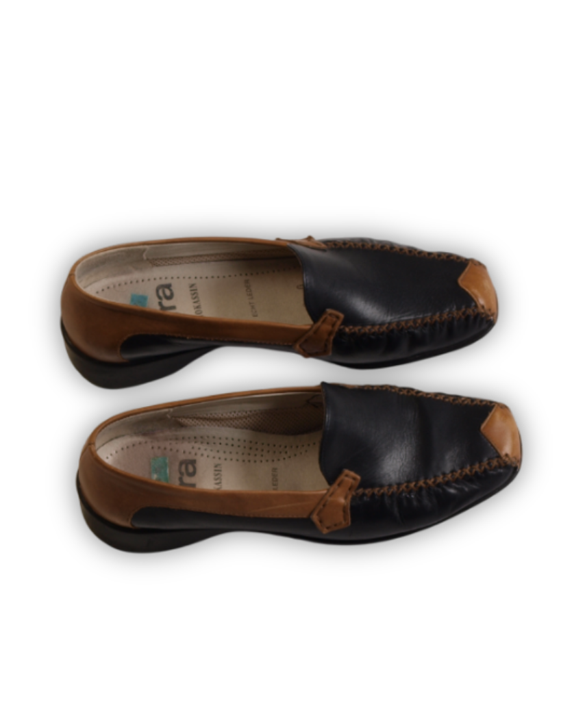 Tweedehands dames schoenen blauw leer 