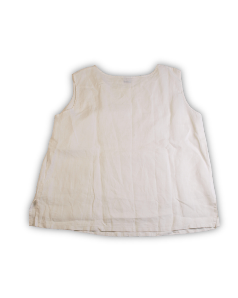 Wit linnen vintage top