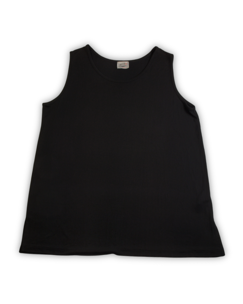 Zwart effen vintage top