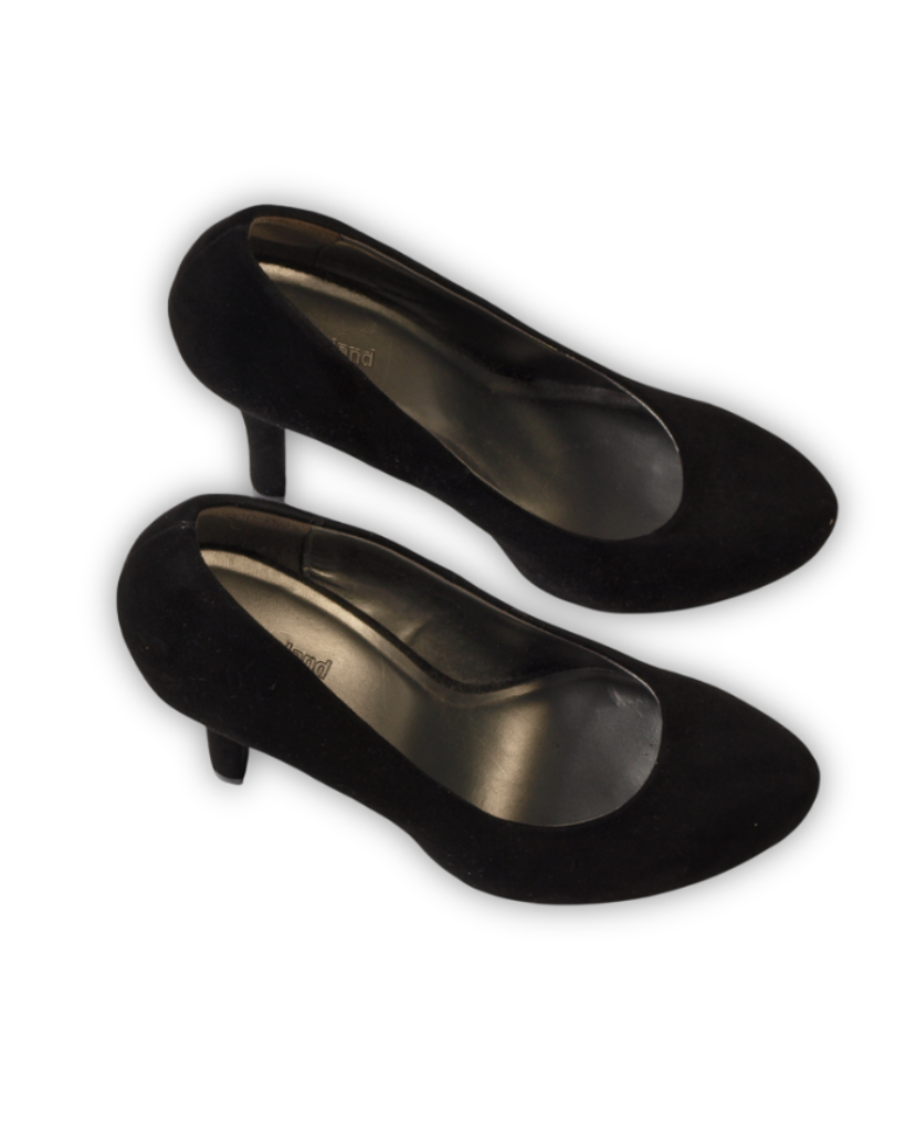 Zwarte pump tweedehands schoenen dames