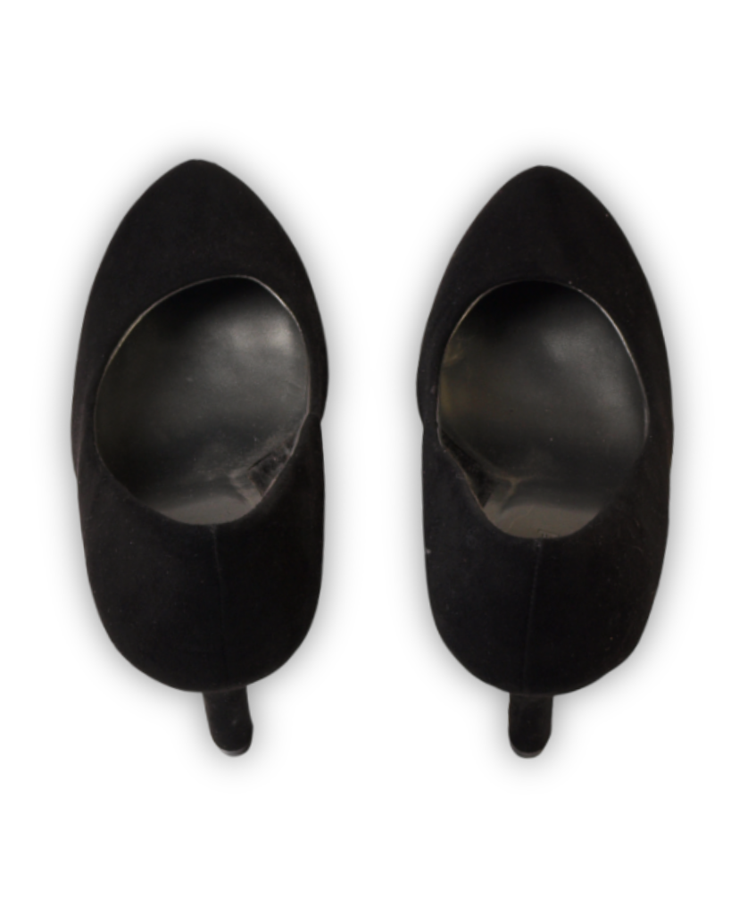 Zwarte pump tweedehands schoenen dames