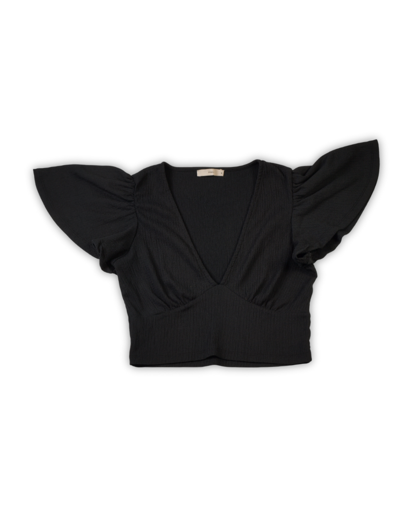 Zwarte vintage top dames